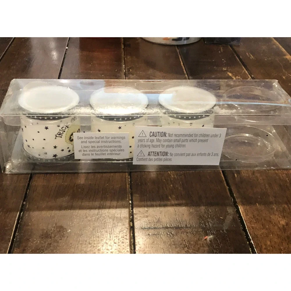 Pottery Barn Kids Halloween Votive Flameless Battery Candles Set of 3 *1 missing
